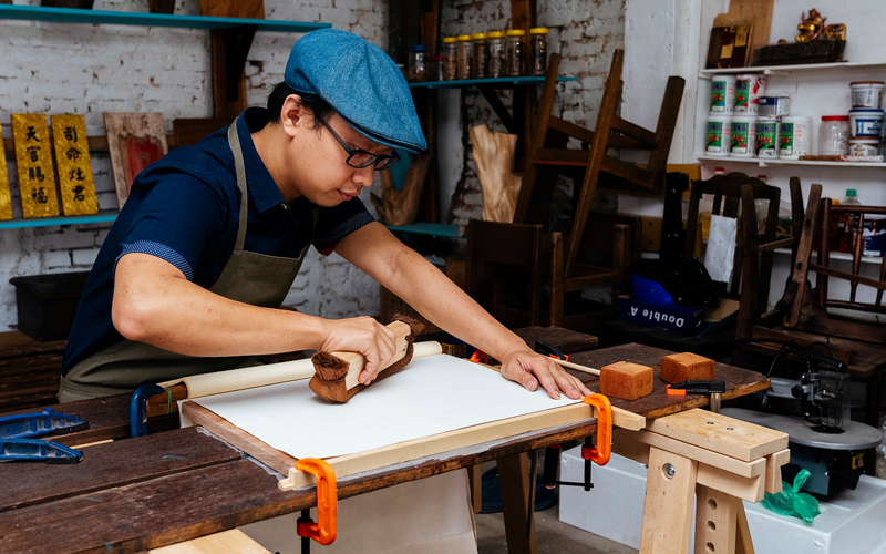 apprentice carpenter learning traditional skills