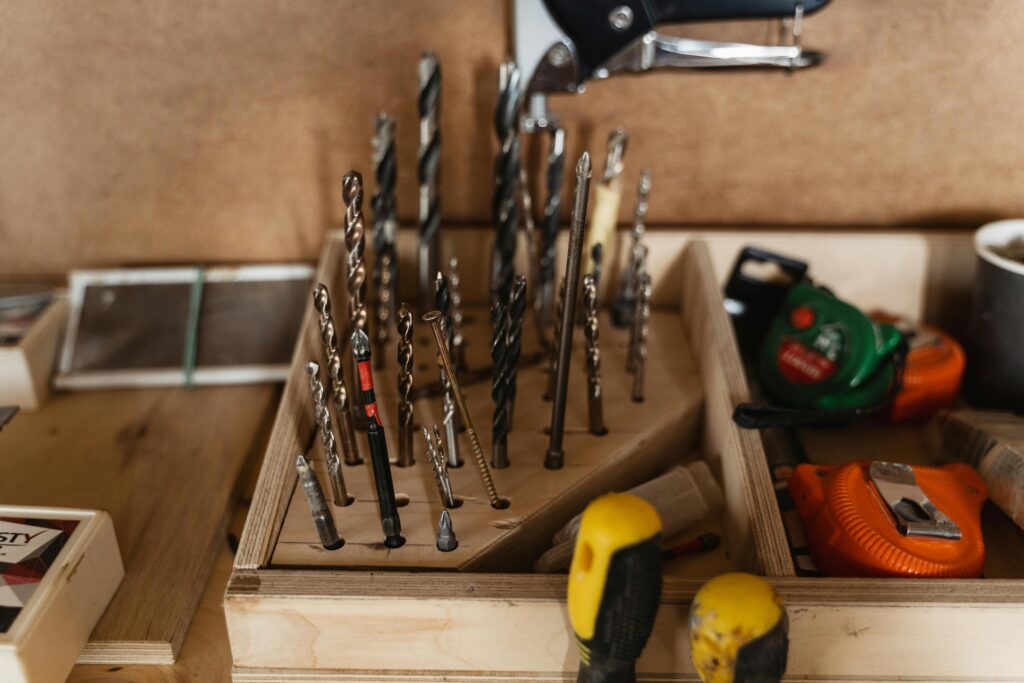 professional carpenter selecting essential tools