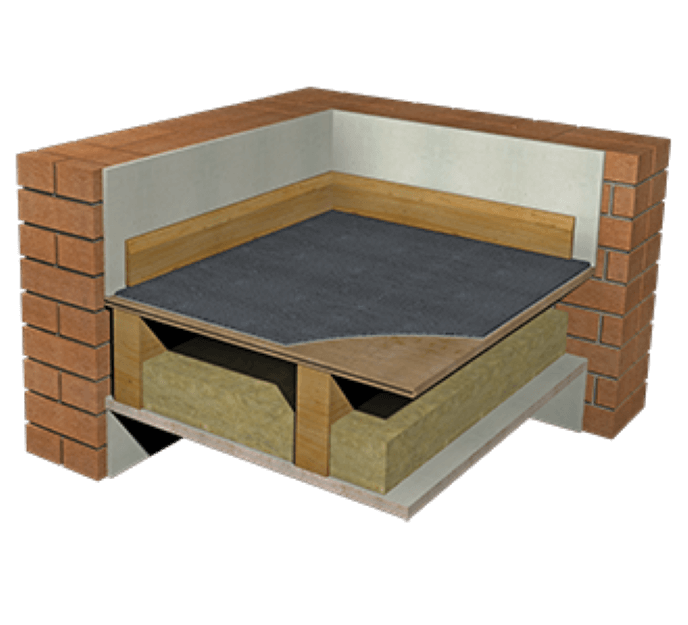 carpenter installing professional floor underlay