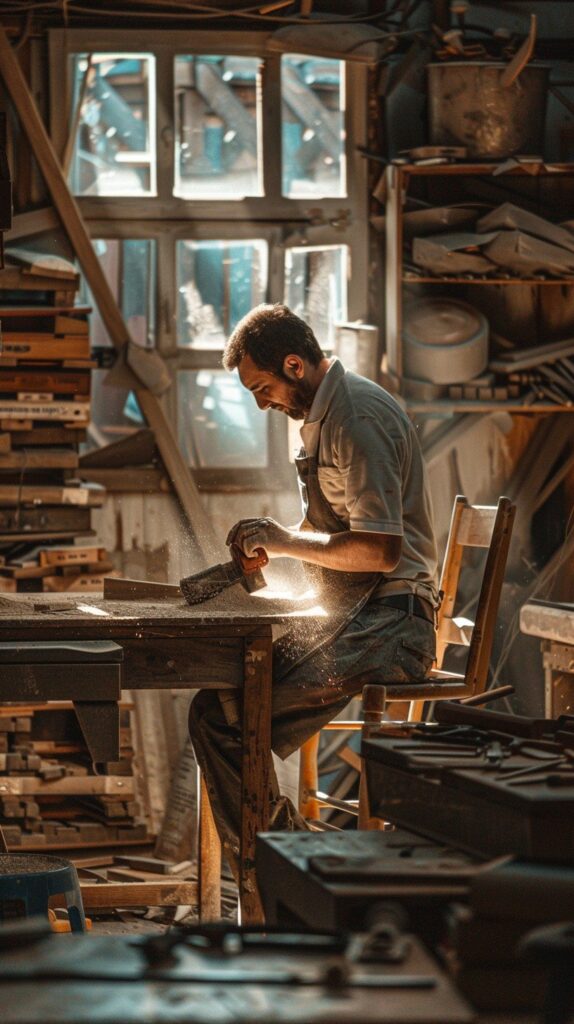 skilled carpenter workshop custom furniture