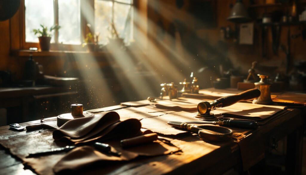Buddhist carpenter meditating workshop tools