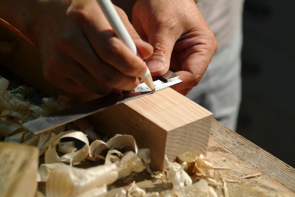 carpenter pencil marking precision woodwork