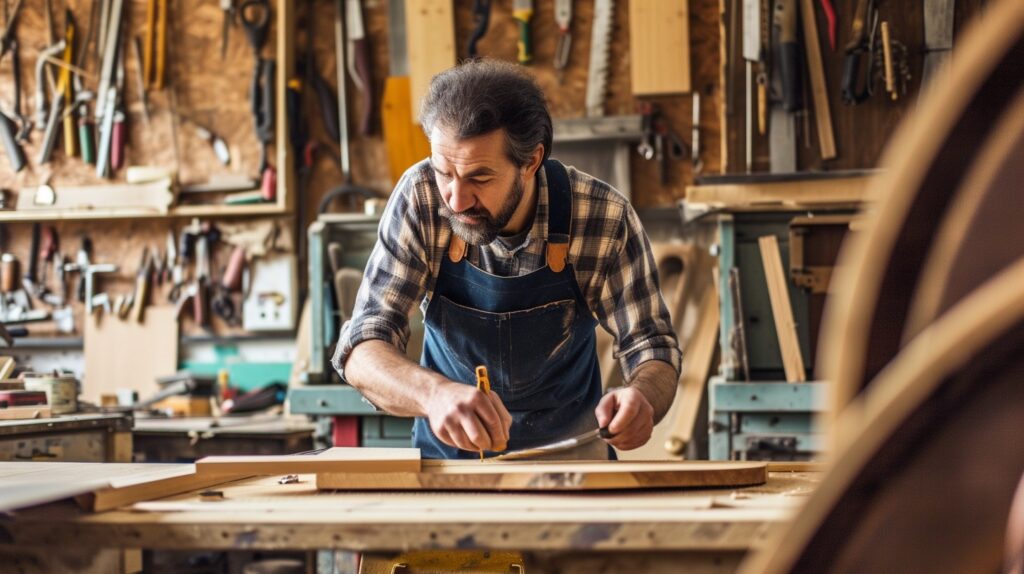 skilled carpenter crafting bespoke woodwork