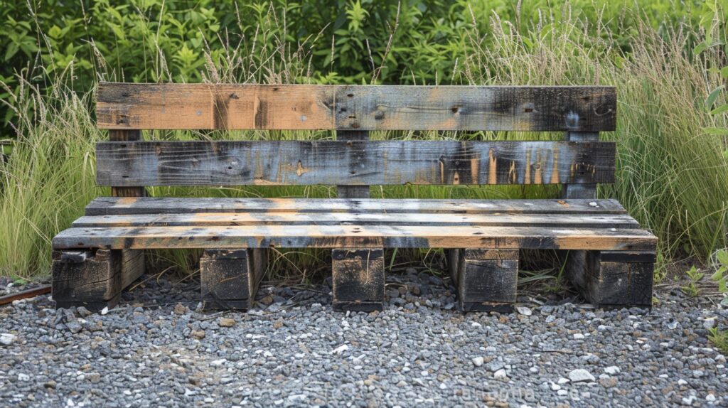 handcrafted wooden bench garden workshop