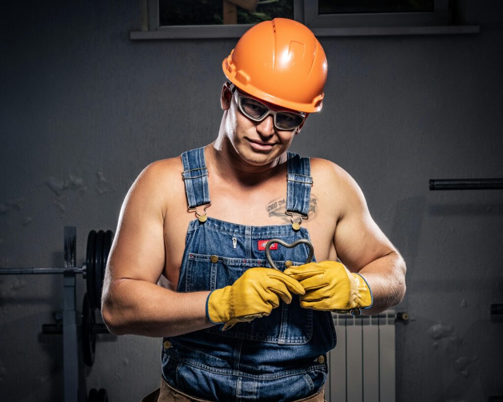 carpenter wearing professional tool vest