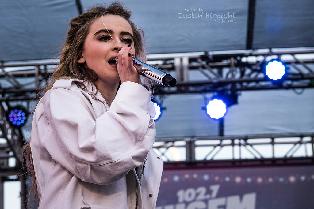 Sabrina Carpenter performing live concert